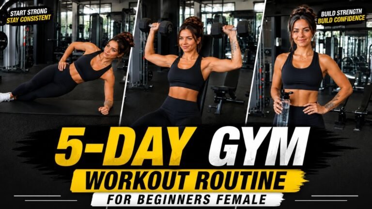 5-Day Gym Workout Routine for Beginners Female
