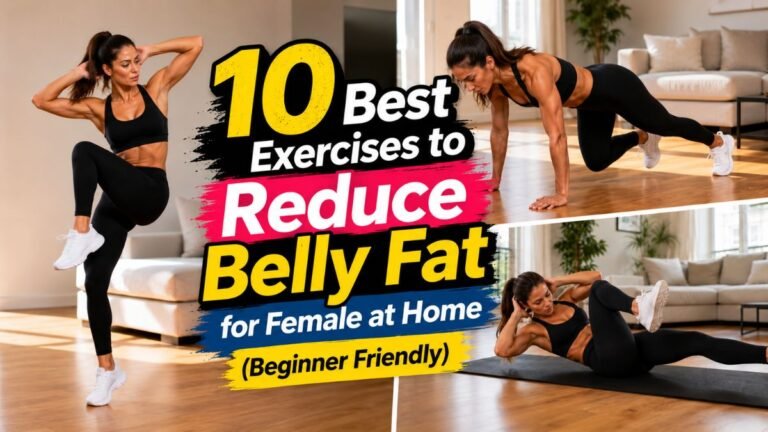 10 Best Exercises to Reduce Belly Fat for Female at Home (Beginner Friendly)