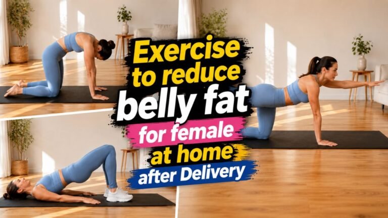 Exercise to reduce belly fat for female at home after Delivery