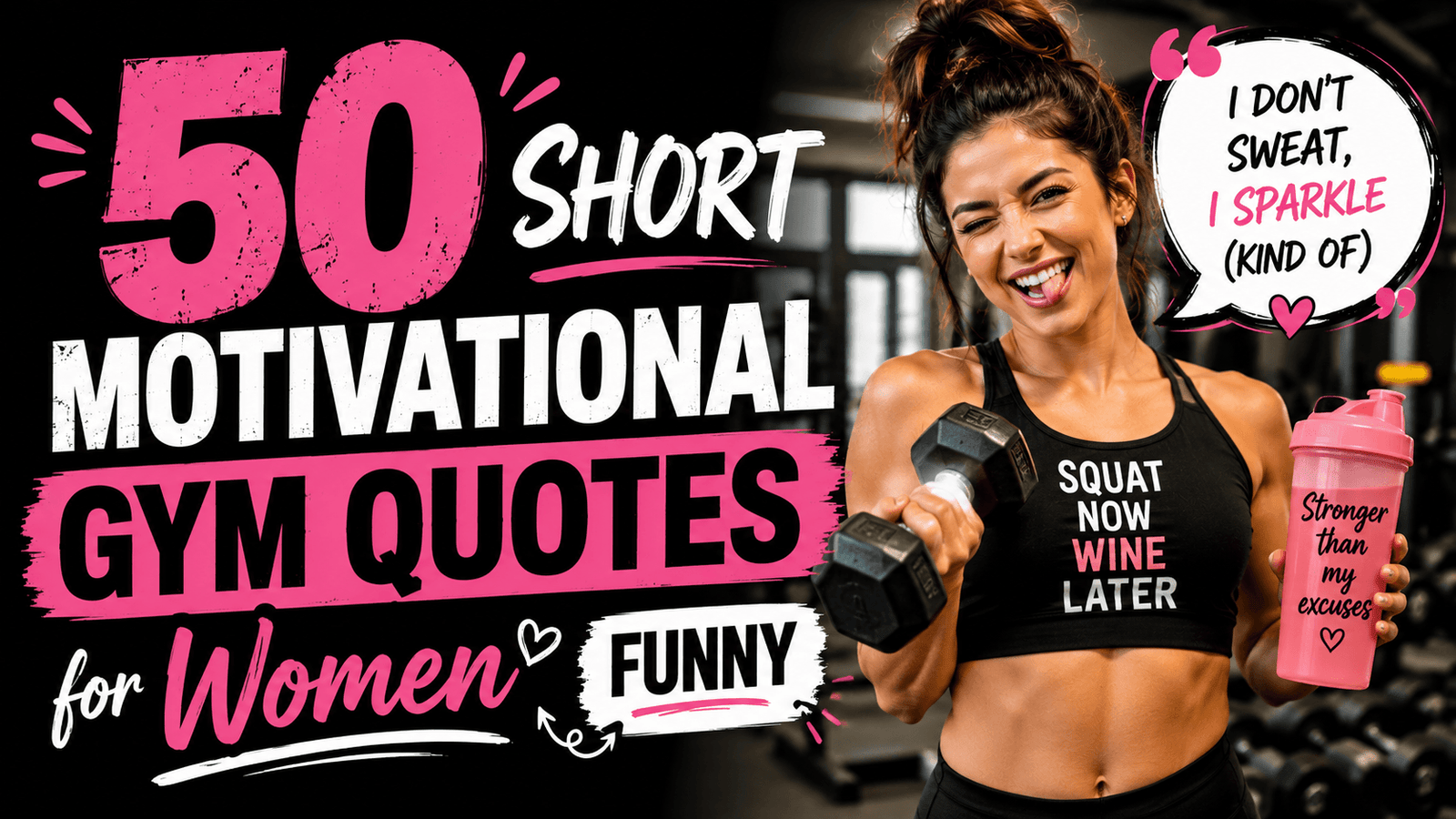 50 Short Motivational Gym Quotes for Women Funny