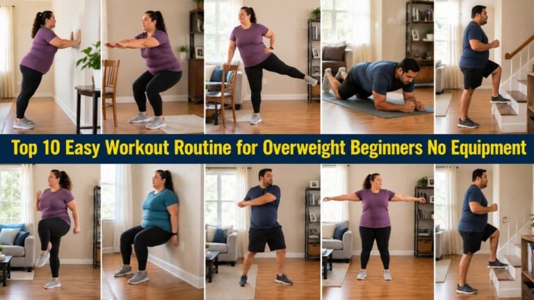 Top 10 Easy Workout Routine for Overweight Beginners No Equipment