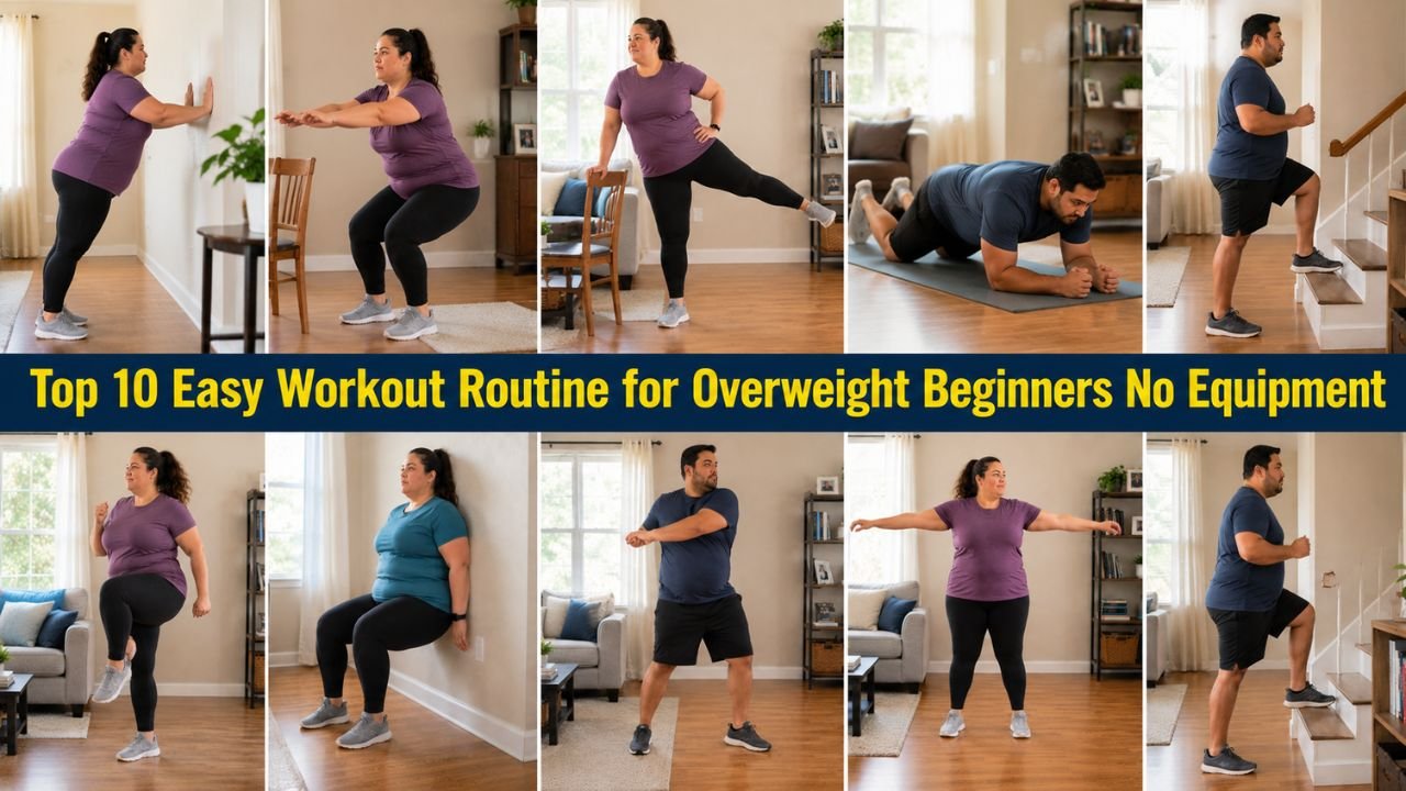 Top 10 Easy Workout Routine for Overweight Beginners No Equipment